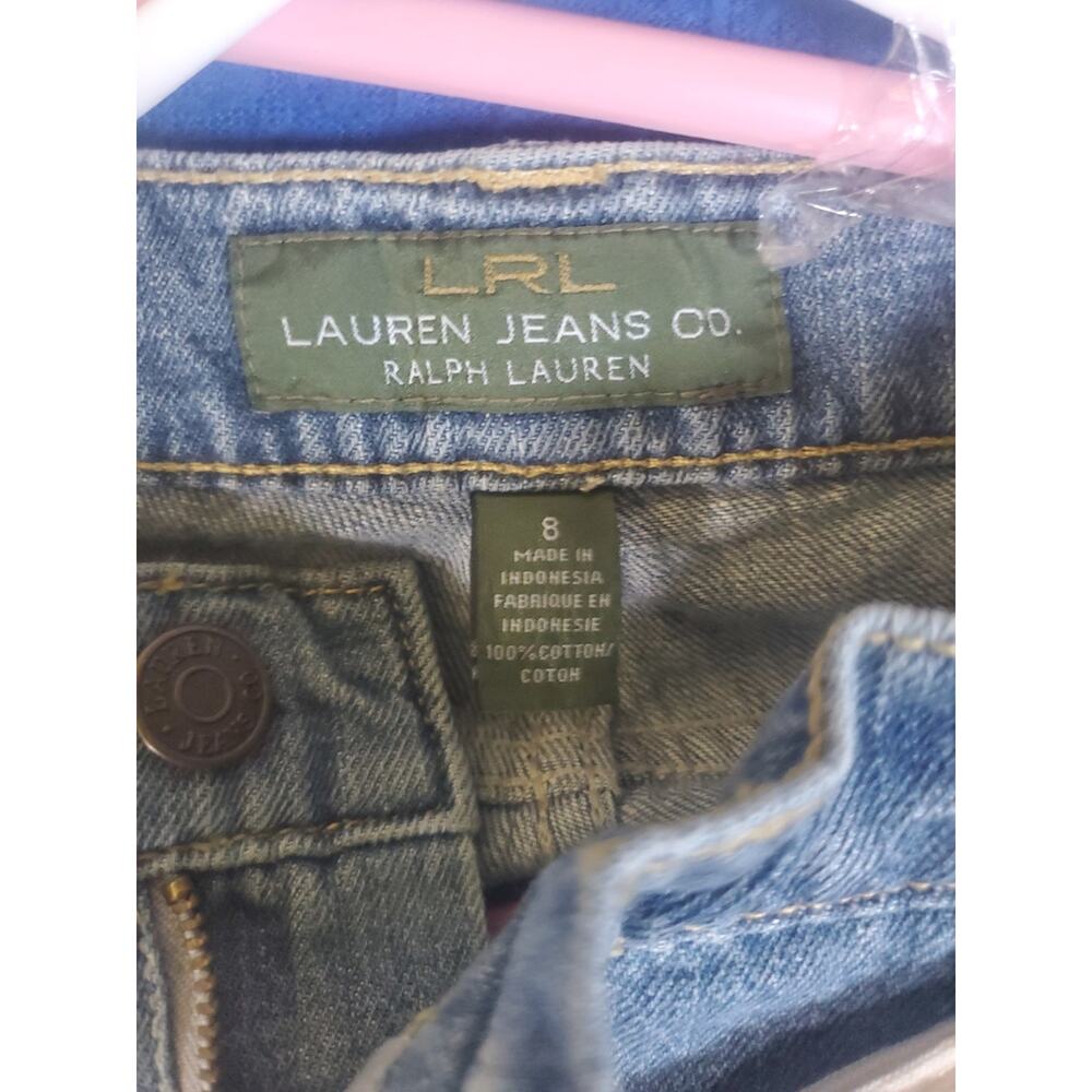 LRL Lauren Jeans Ralph Lauren Montauk Rope Belt Women’s Denim Jeans Size 8 NEW - Picture 6 of 16